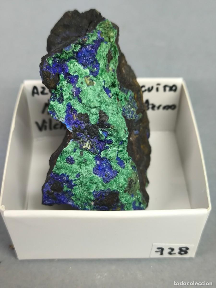 Coleccionismo de minerales: AZURITA+ MALAQUITA - MINERAL. 4X4