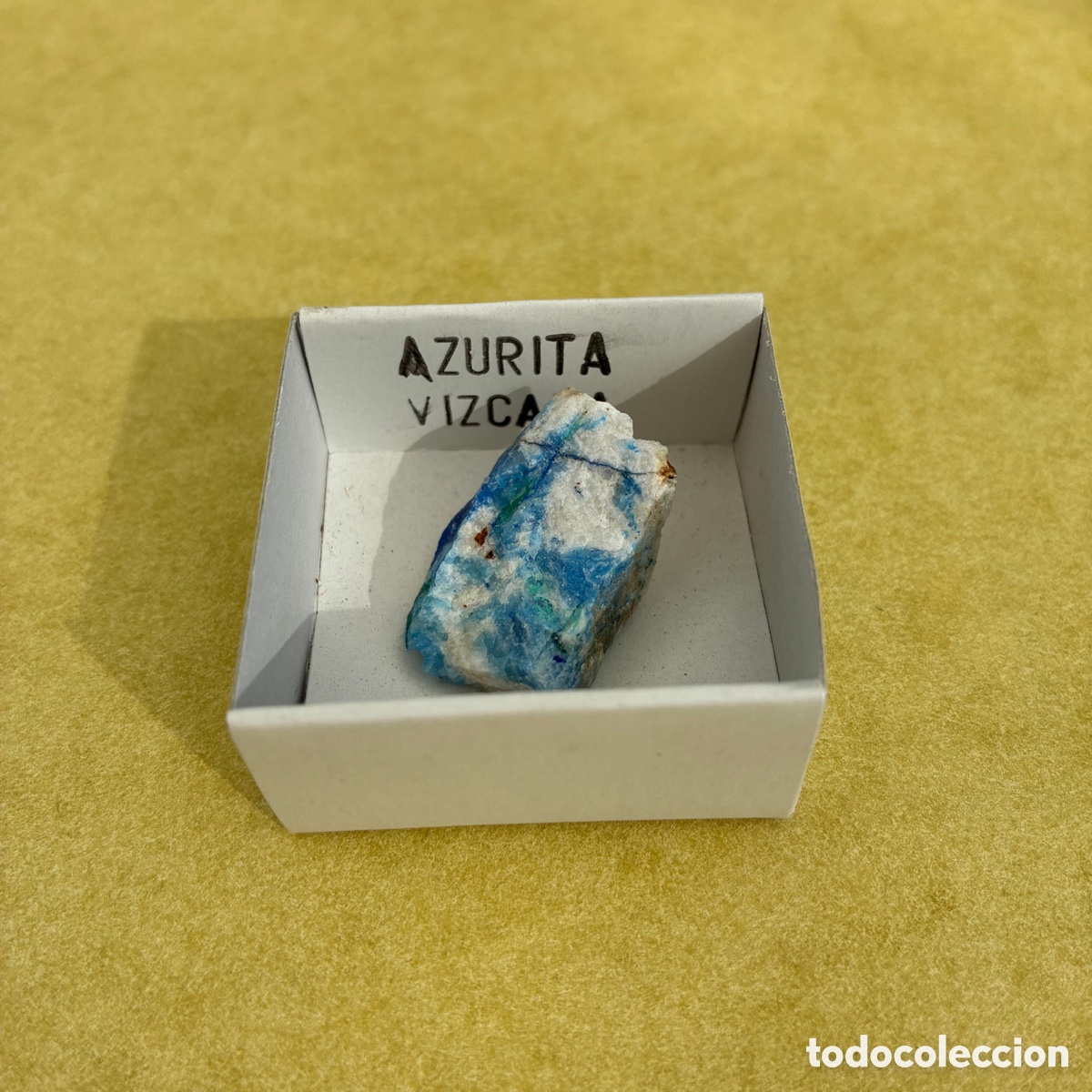 Coleccionismo de minerales: MINERAL AZURITA MINERALES EN CAJAS DE 4x4 CM
