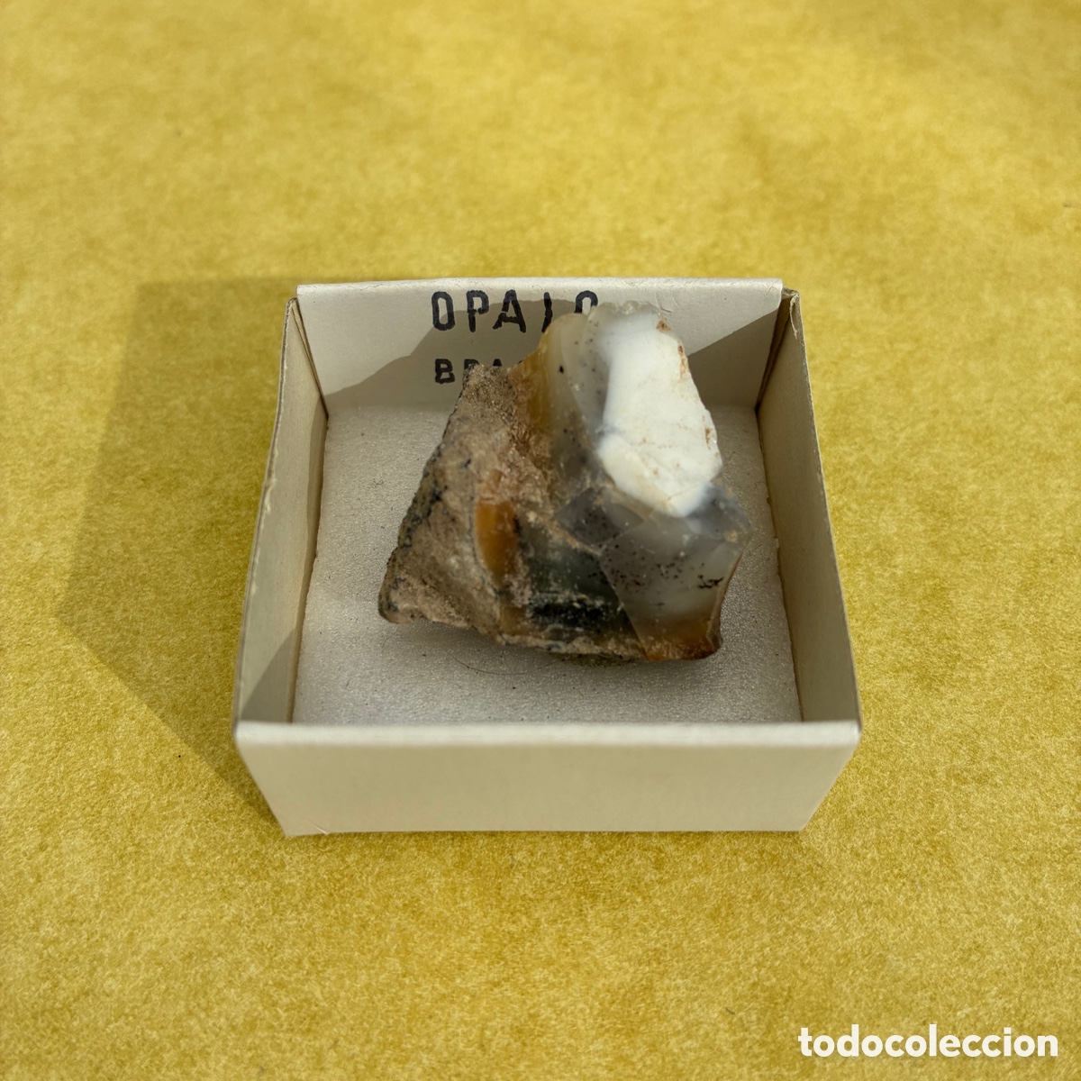 Coleccionismo de minerales: MINERAL OPALO MINERALES EN CAJAS DE 4x4 CM