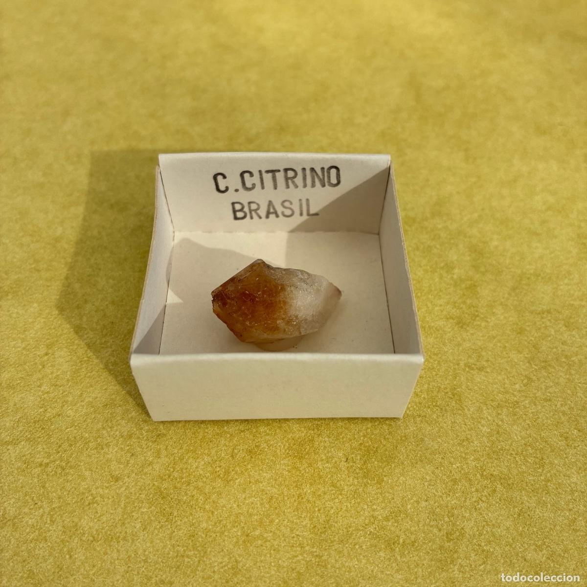 Coleccionismo de minerales: MINERAL CUARZO CITRINO MINERALES EN CAJAS DE 4x4 CM
