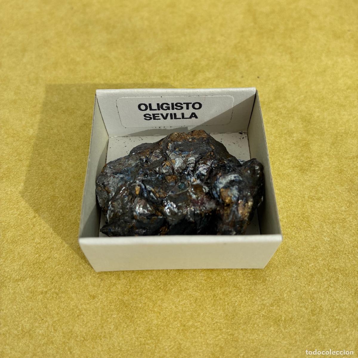 Coleccionismo de minerales: MINERAL OLIGISTO MINERALES EN CAJAS DE 4x4 CM