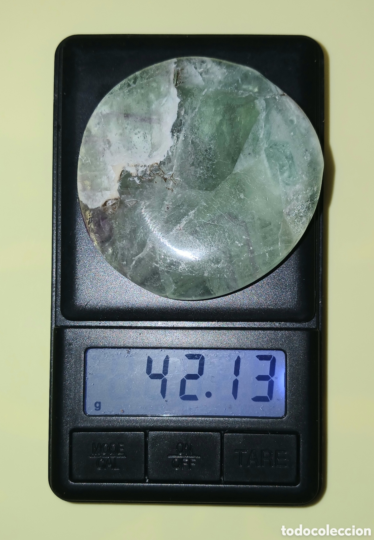 Coleccionismo de minerales: Piedra Fluorita Arco&iacute;ris Pulida - Meditaci&oacute;n y Energ&iacute;a - 4,5 cm / 42 gr