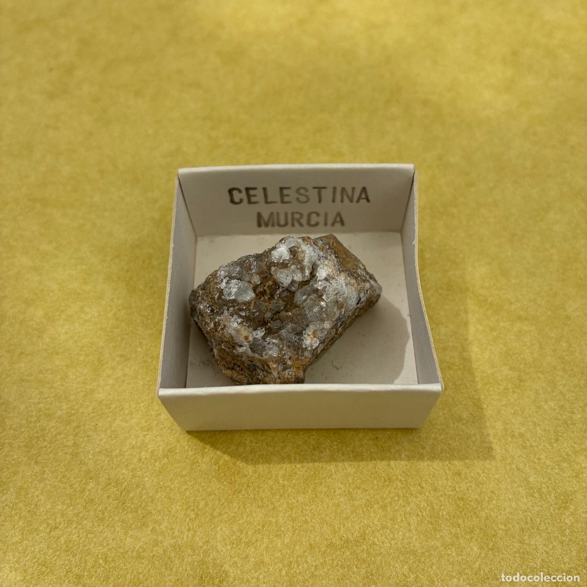 Coleccionismo de minerales: MINERAL CELESTINA MINERALES EN CAJAS DE 4x4CM