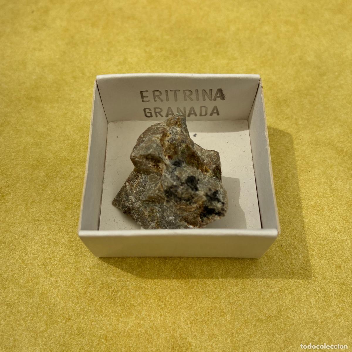 Coleccionismo de minerales: MINERAL ERITRINA MINERALES EN CAJAS DE 4x4CM