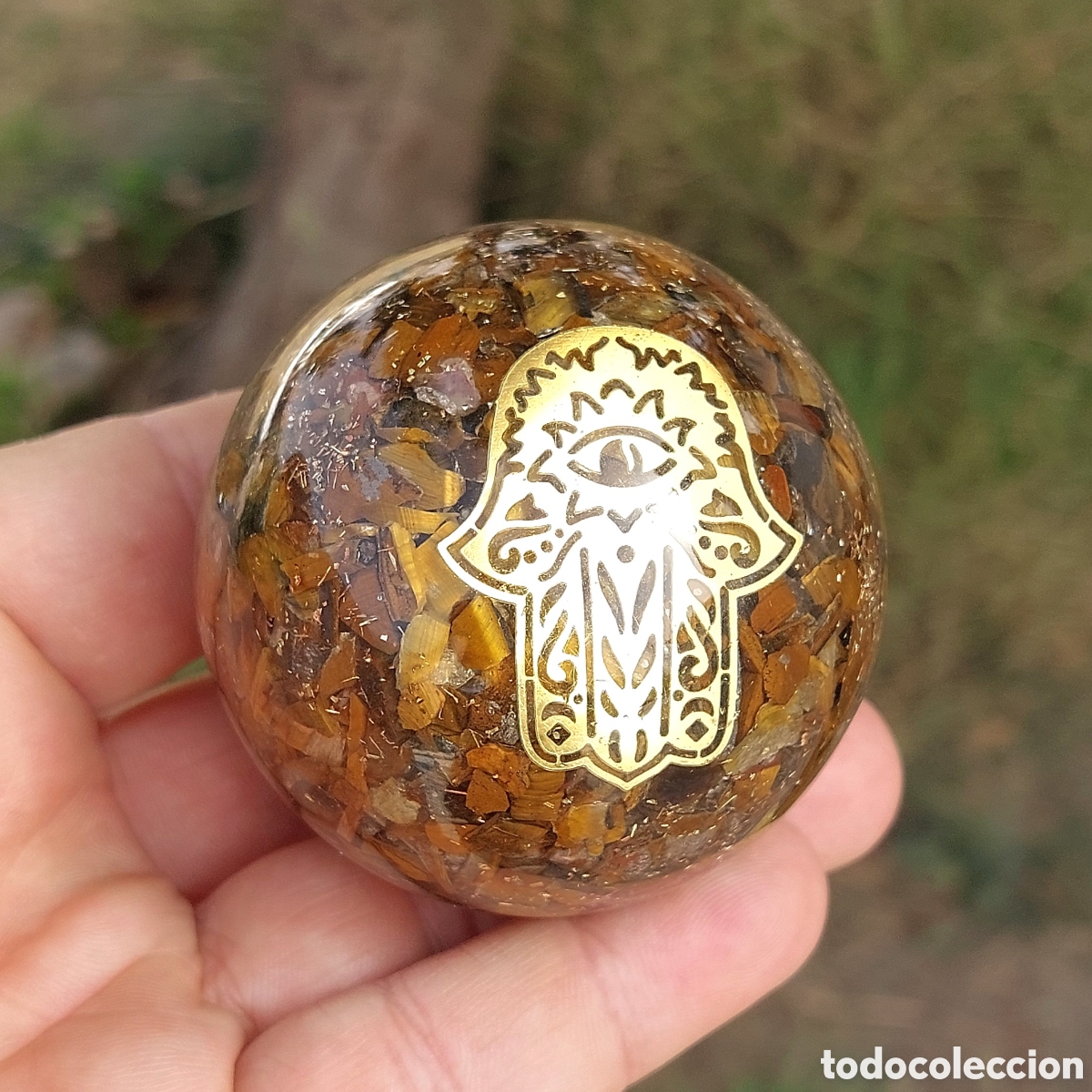 Coleccionismo de minerales: Esfera de Orgonita Ojo de Tigre