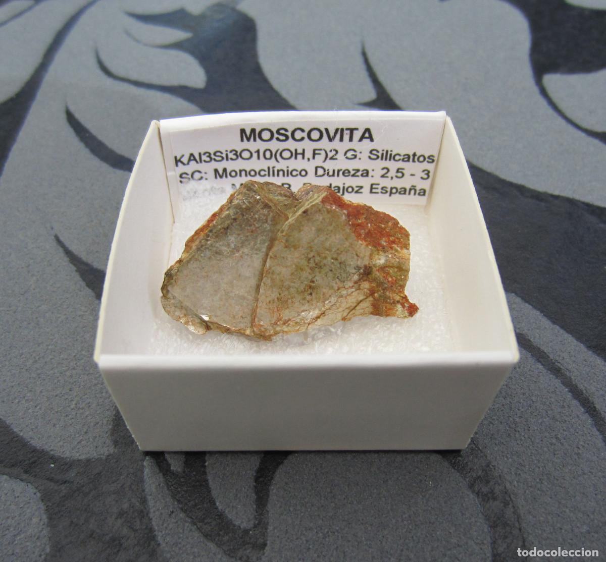 Coleccionismo de minerales: MINERAL MOSCOVITA MINERALES EN CAJA 4X4 CM