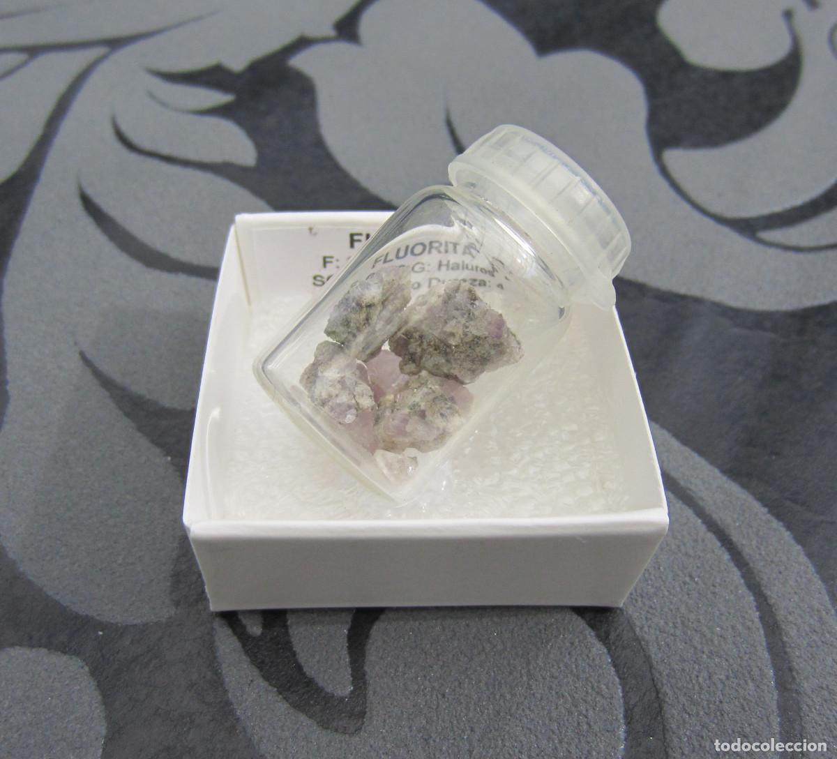 Coleccionismo de minerales: MINERAL FLUORITA MINERALES EN CAJA 4X4 CM
