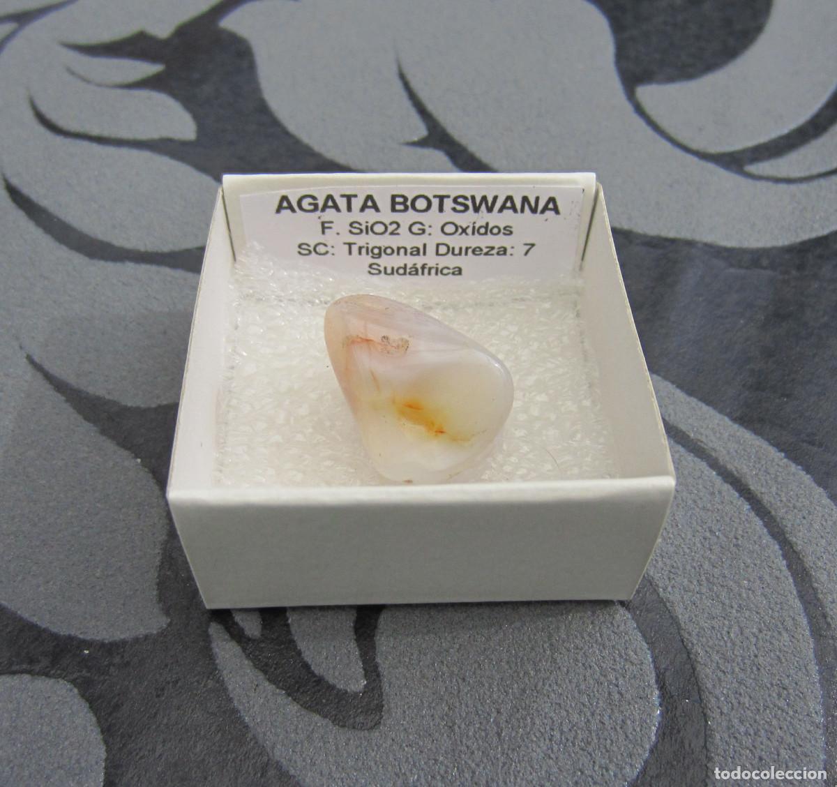 Coleccionismo de minerales: MINERAL AGATA BOTSWANA MINERALES EN CAJA 4X4 CM