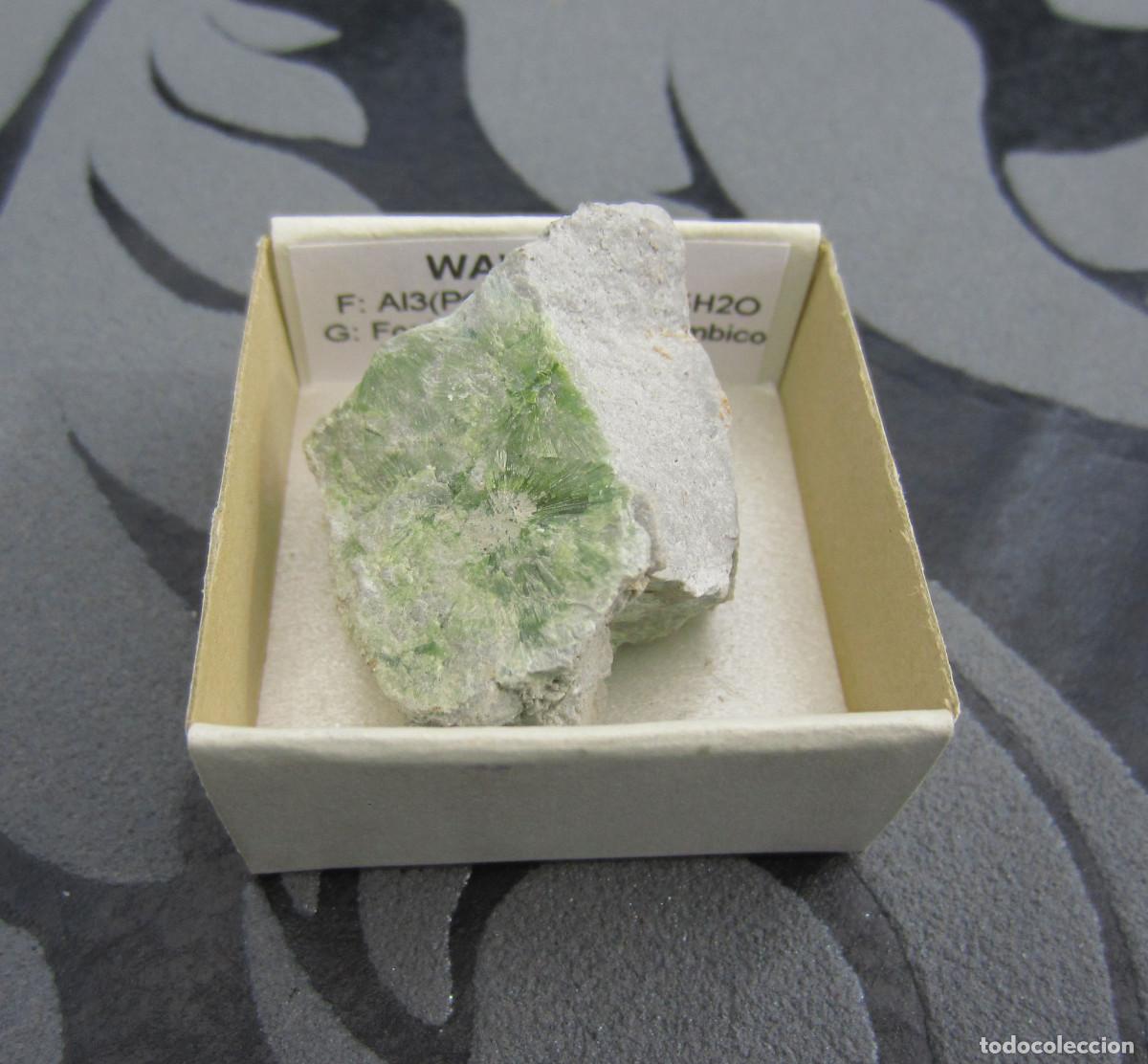 Coleccionismo de minerales: MINERAL WAVELLITA MINERALES EN CAJA 4X4 CM