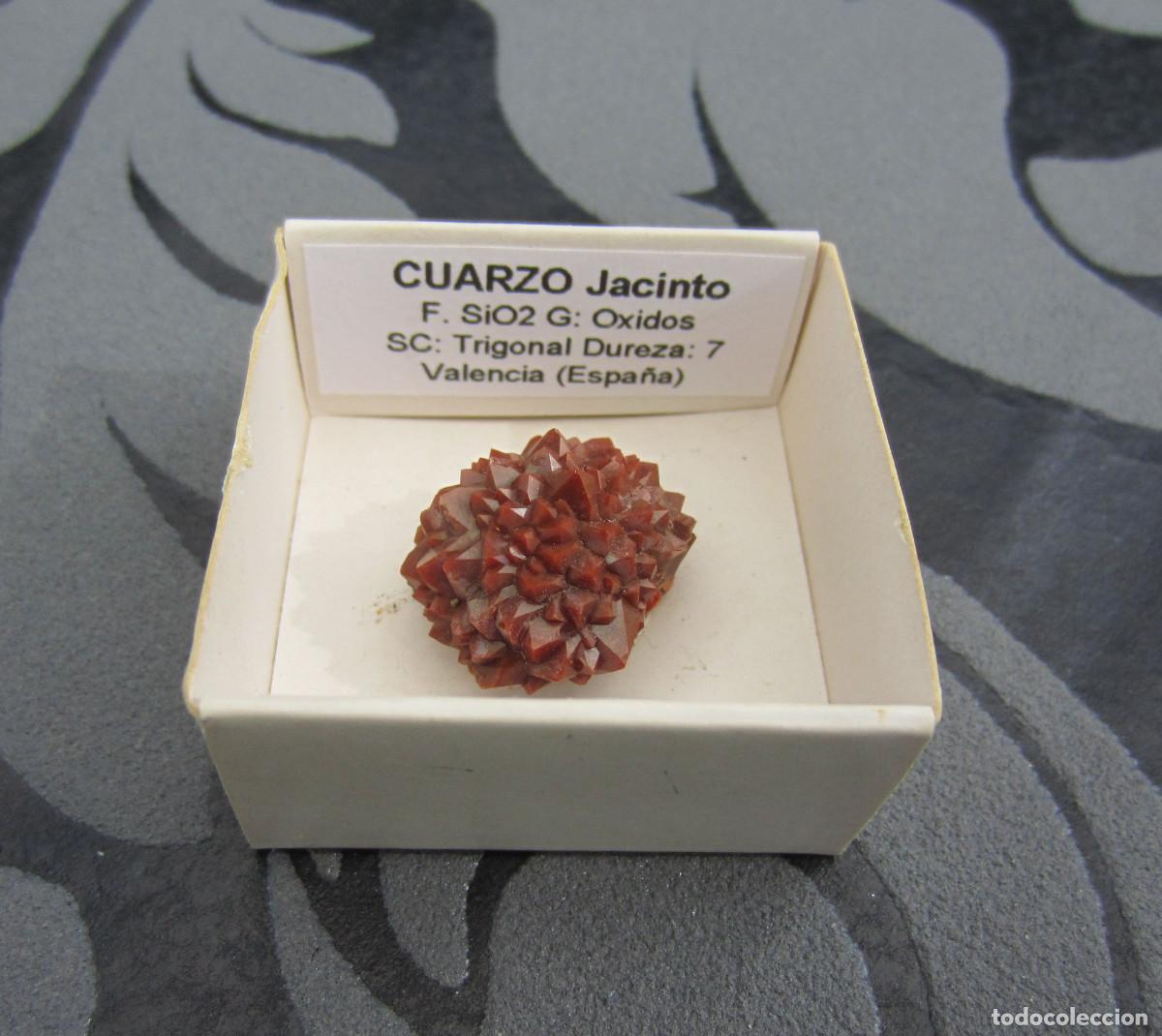 Coleccionismo de minerales: MINERAL CUARZO JACINTO MINERALES EN CAJA 4X4 CM