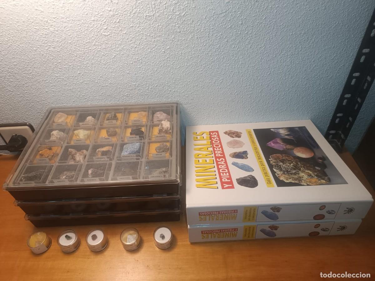 Coleccionismo de minerales: COLECCION MINERALES Y PIEDRAS PRECIOSAS RBA 1993 - Fasc&iacute;culos 1 al 60 + 3 Cajas Expositores - Leer