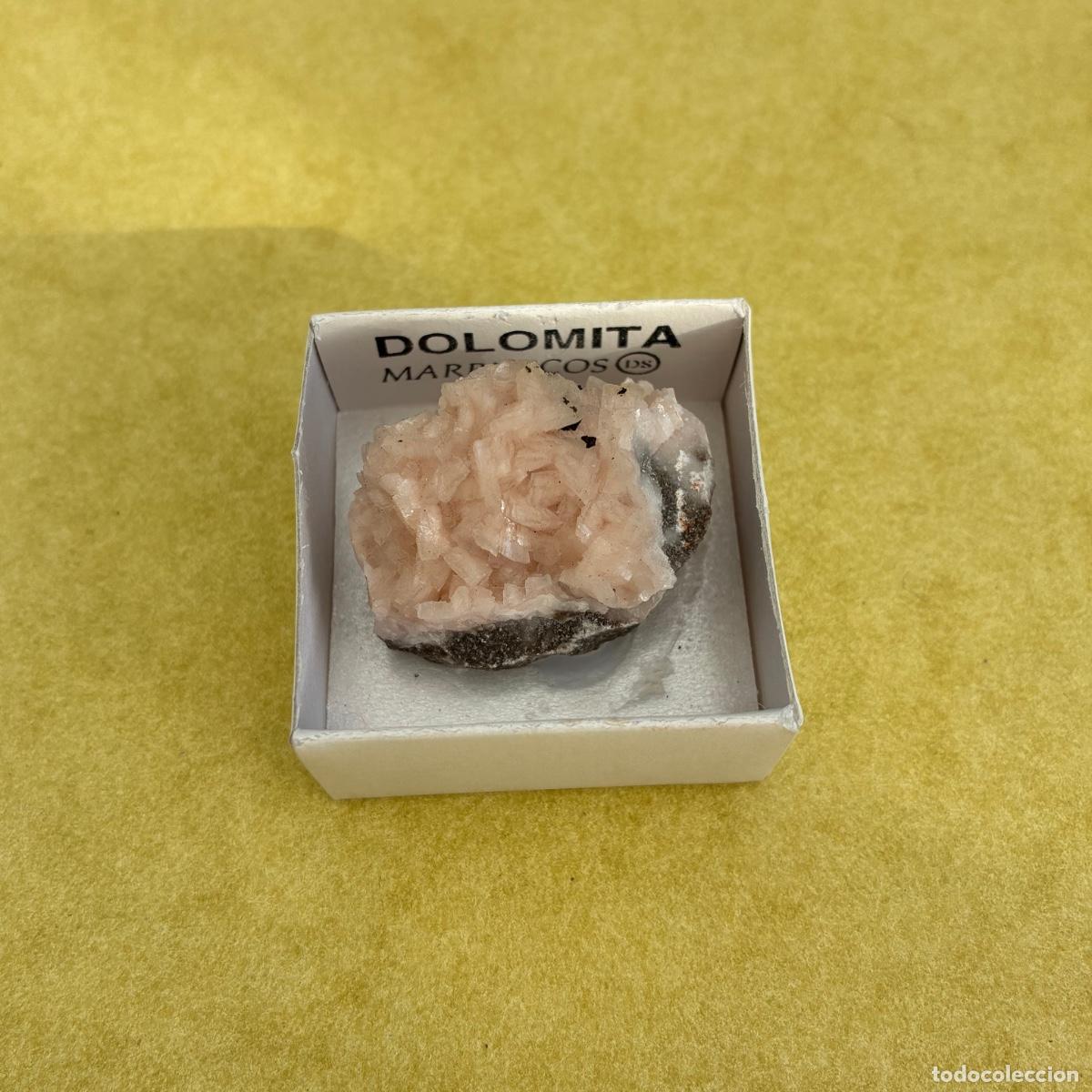 Coleccionismo de minerales: MINERAL DOLOMITA MINERALES EN CAJA DE 4x4CM