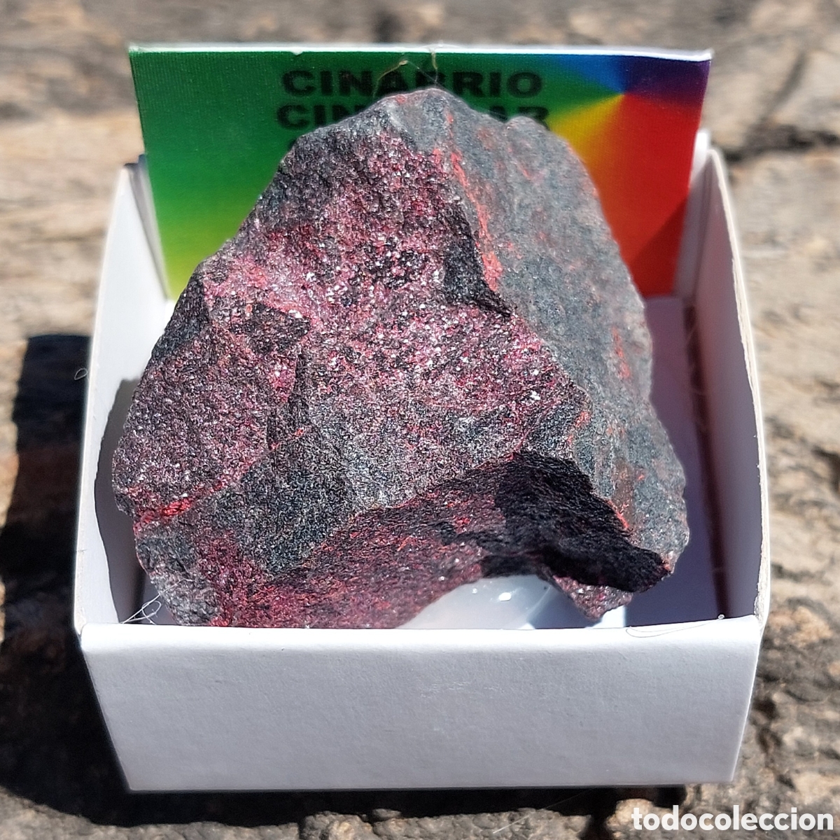 Coleccionismo de minerales: Cinabrio de Espa&ntilde;a en Cajita de Colecci&oacute;n 4 x 4 cm