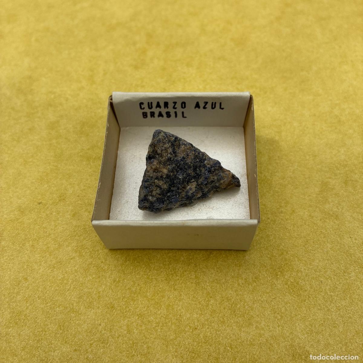 Coleccionismo de minerales: MINERAL CUARZO AZUL MINERALES EN CAJAS DE 4x4CM