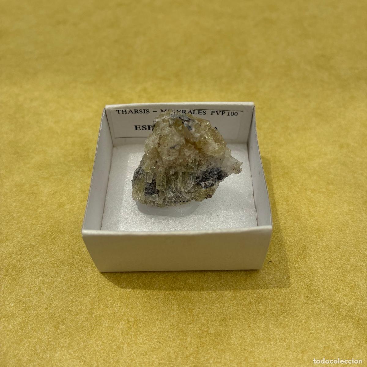 Coleccionismo de minerales: MINERAL APATITO ESPARRAGUINA MINERALES EN CAJAS DE 4x4CM