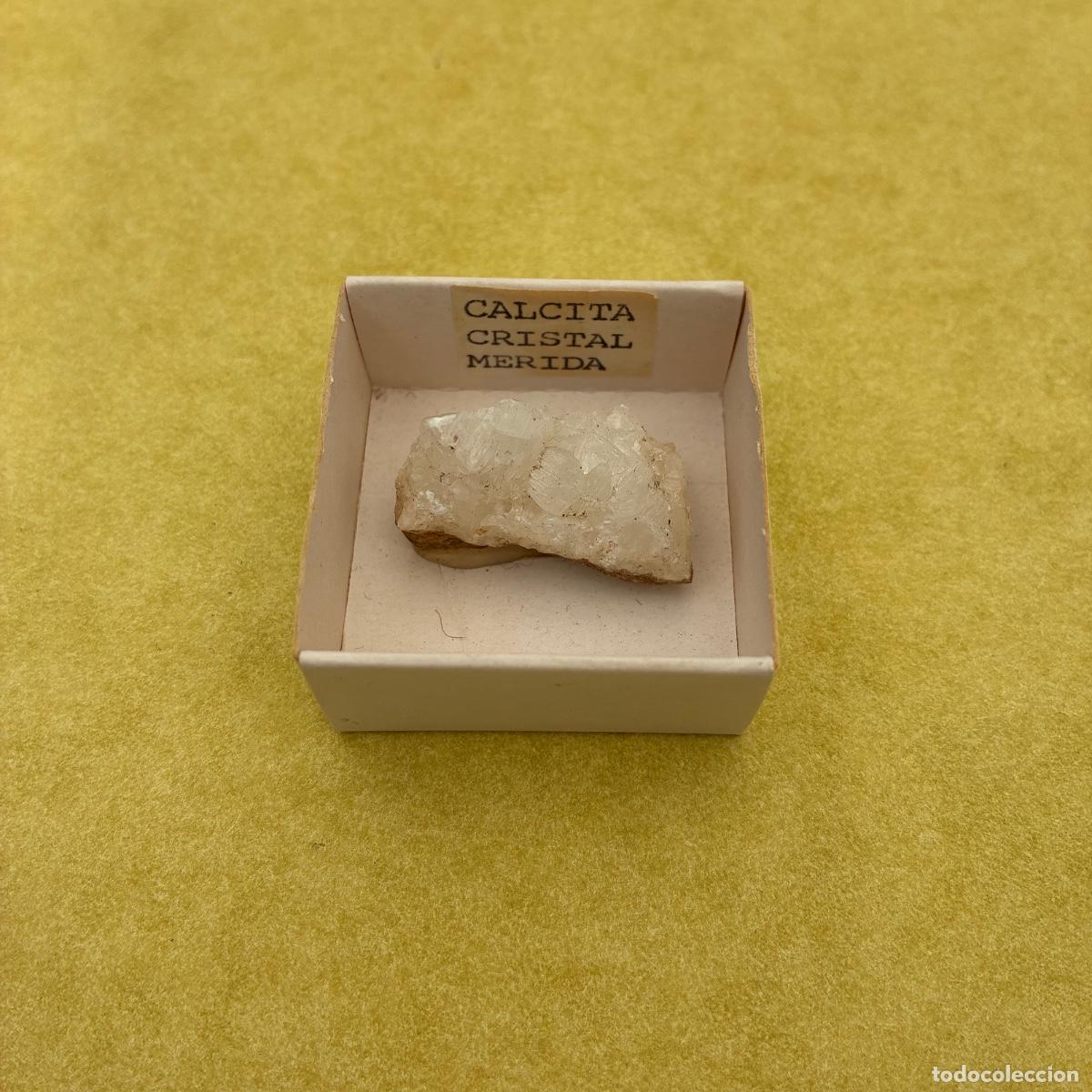 Coleccionismo de minerales: MINERAL CALCITA CRISTAL MINERALES EN CAJAS DE 4x4CM