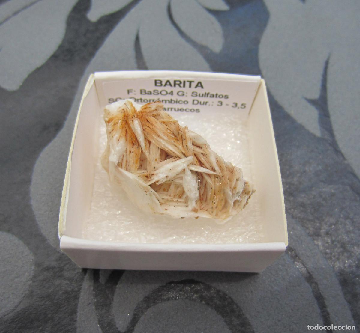 Coleccionismo de minerales: MINERAL BARITA MINERALES EN CAJA 4X4 CM