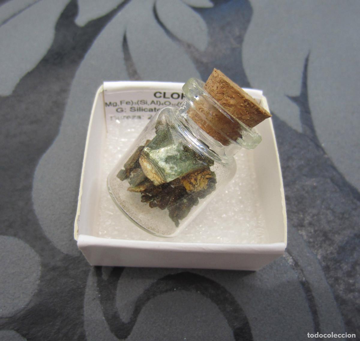 Coleccionismo de minerales: MINERAL CLORITA MINERALES EN CAJA 4X4 CM