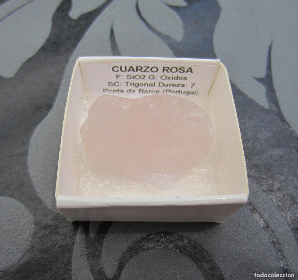 Coleccionismo de minerales: MINERAL CUARZO ROSA MINERALES EN CAJA 4X4 CM