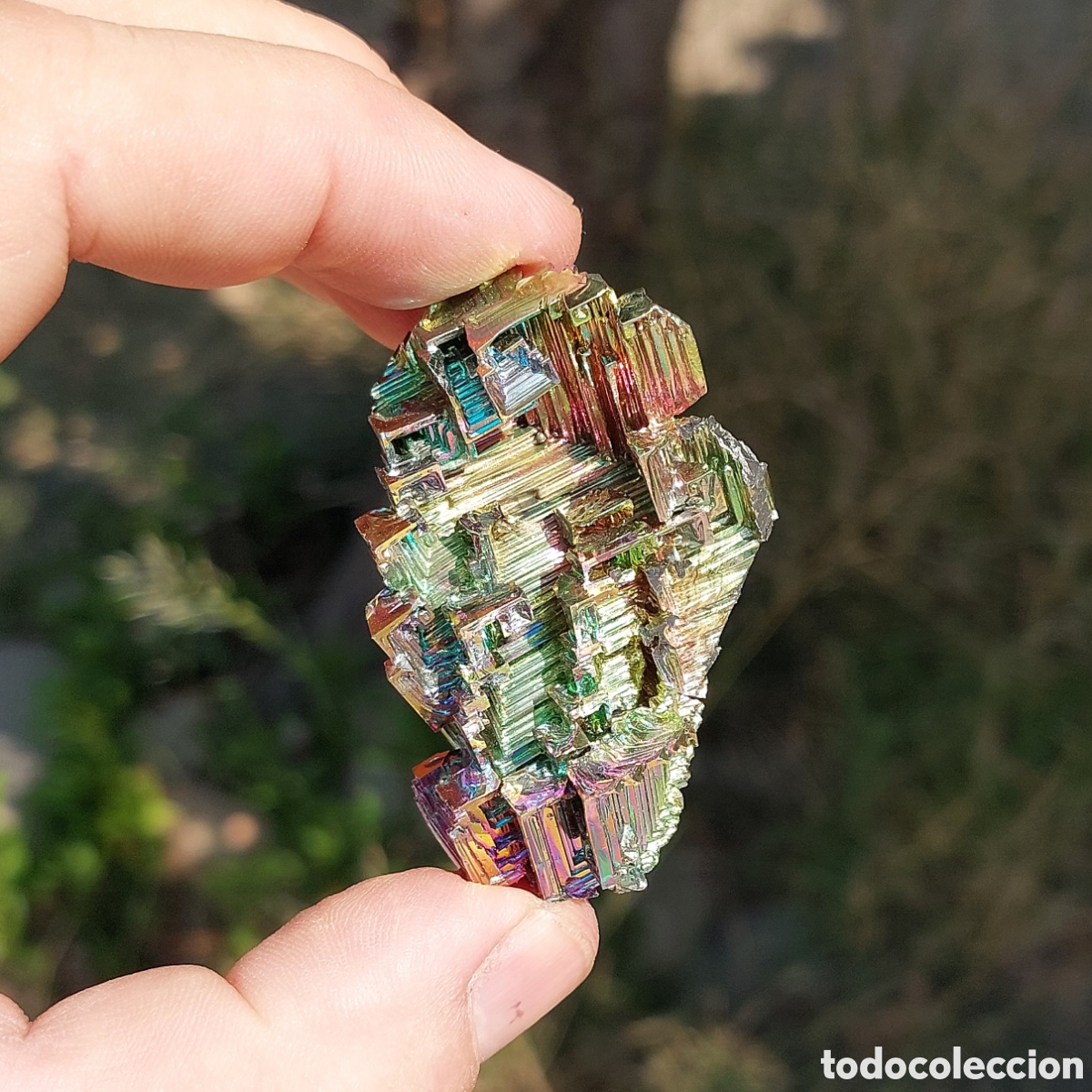 Coleccionismo de minerales: Bismuto Cristalizado de Jap&oacute;n 73g