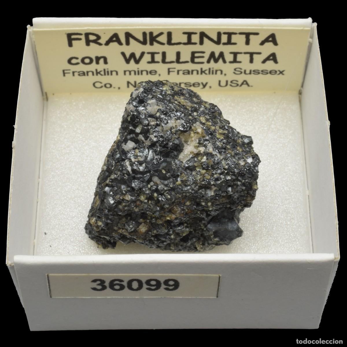 Coleccionismo de minerales: FRANKLINITA con WILLEMITA (Franklin mine, Franklin, Sussex Co., New Jersey, USA) #36099
