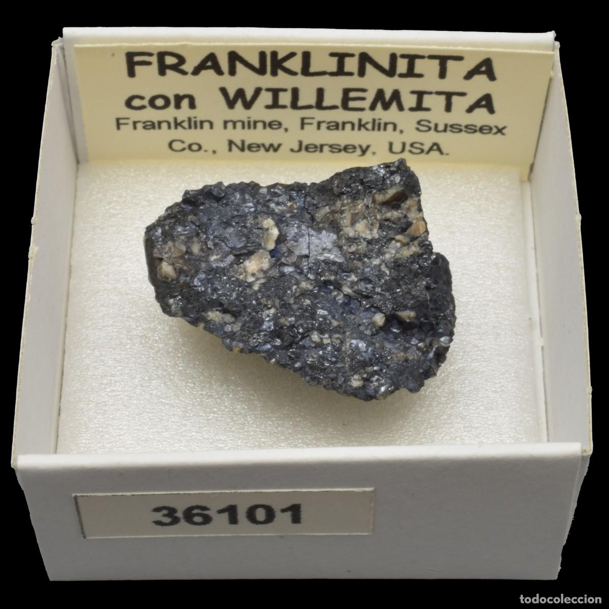 Coleccionismo de minerales: FRANKLINITA con WILLEMITA (Franklin mine, Franklin, Sussex Co., New Jersey, USA) #36101