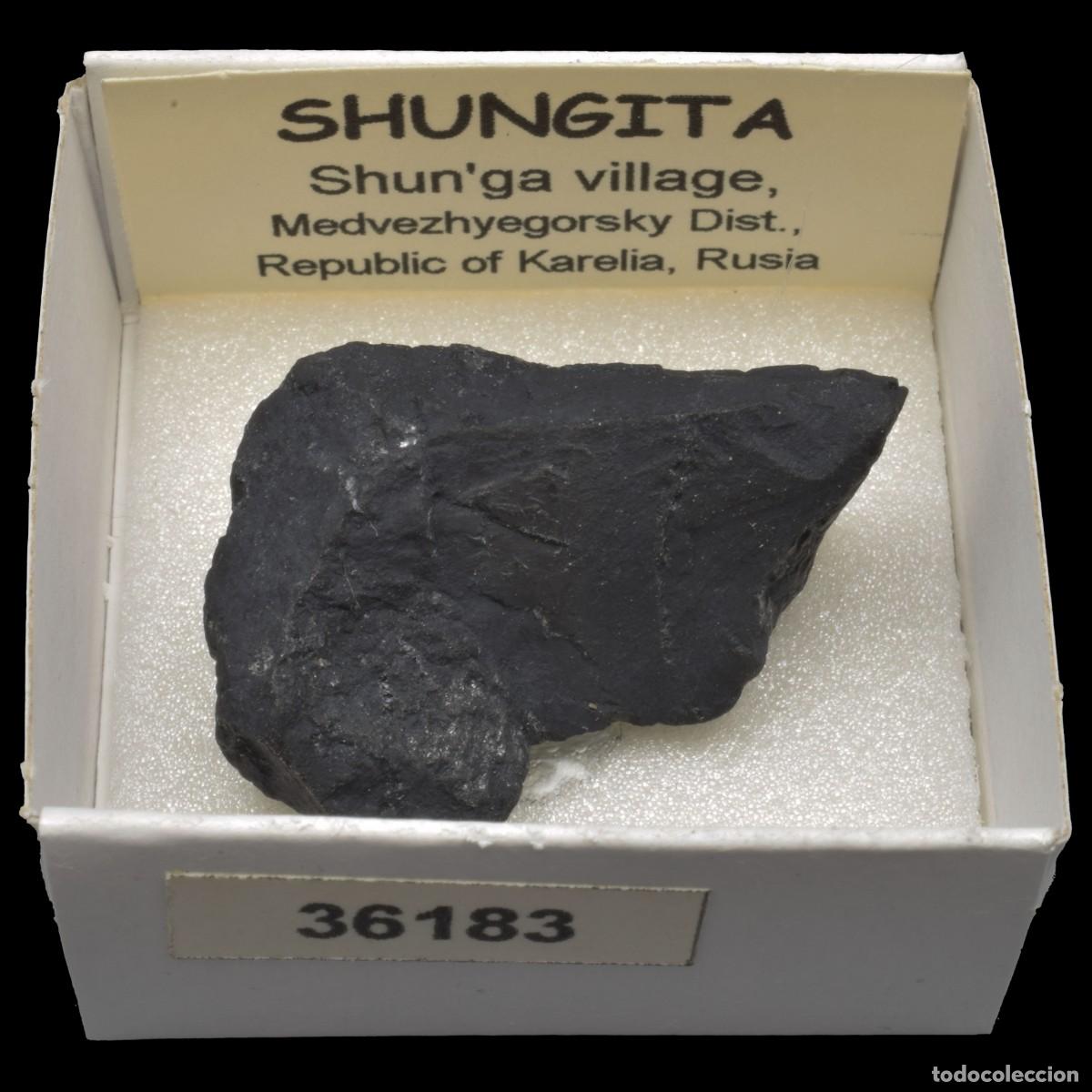 Collectionnisme de min&eacute;raux: SHUNGITA (Shun'ga village, Medvezhyegorsky, district, Republic of Karelia, Rusia) #36183