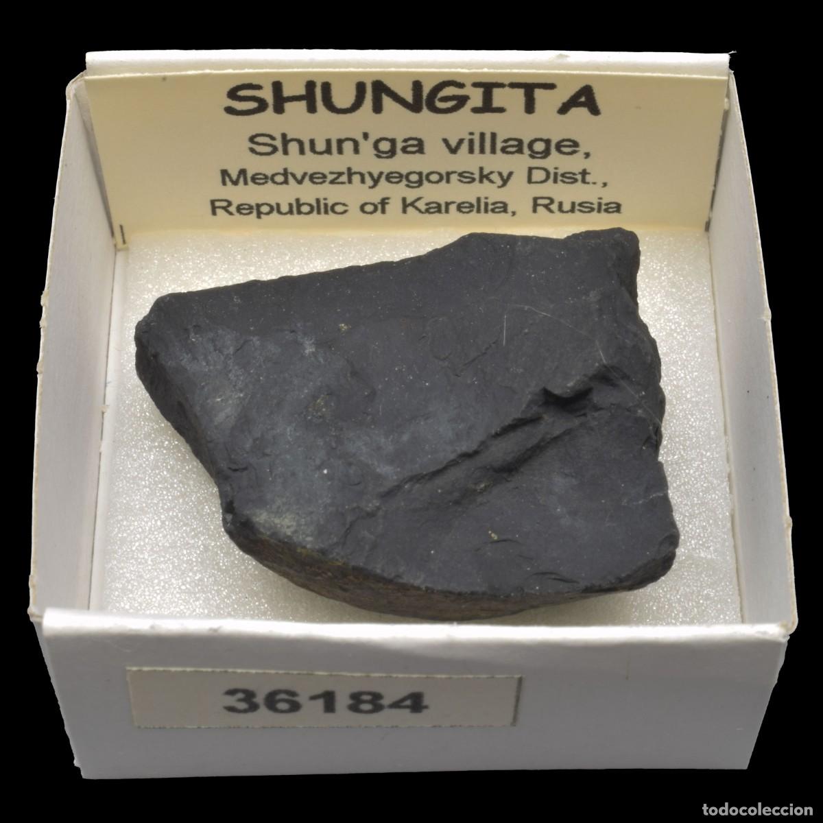 Collectionnisme de min&eacute;raux: SHUNGITA (Shun'ga village, Medvezhyegorsky, district, Republic of Karelia, Rusia) #36184