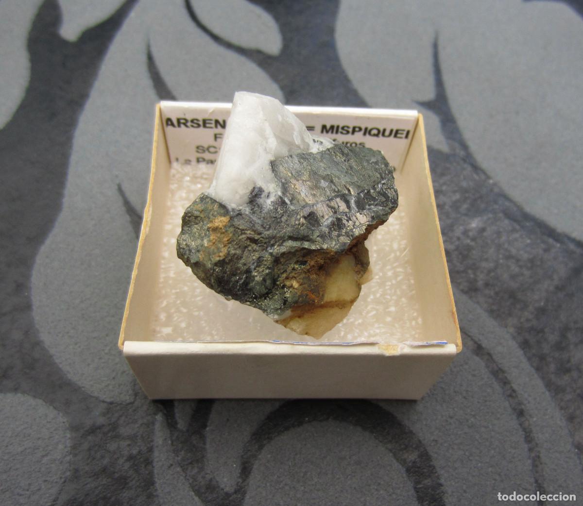Coleccionismo de minerales: MINERAL ARSENOPIRITA MINERALES EN CAJA 4X4 CM