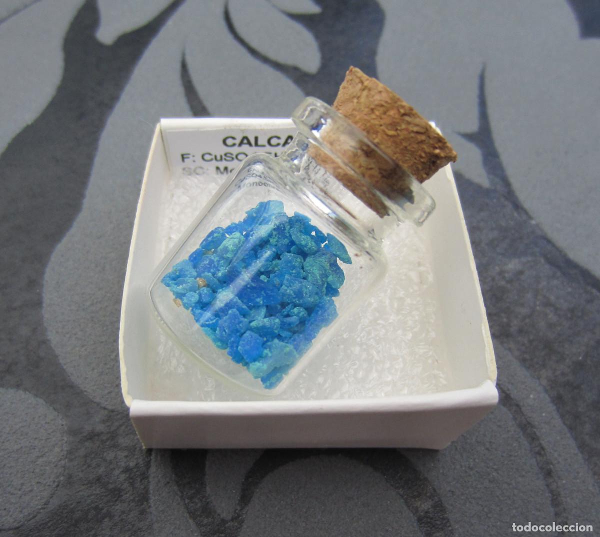 Coleccionismo de minerales: MINERAL CALCANTITA MINERALES EN CAJA 4X4 CM