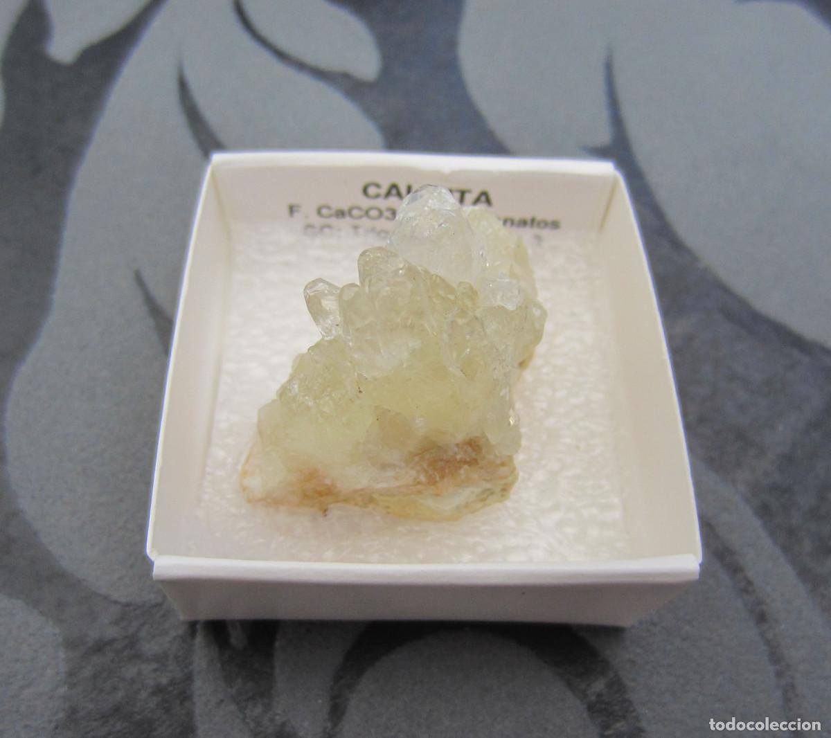Coleccionismo de minerales: MINERAL CALCITA MINERALES EN CAJA 4X4 CM