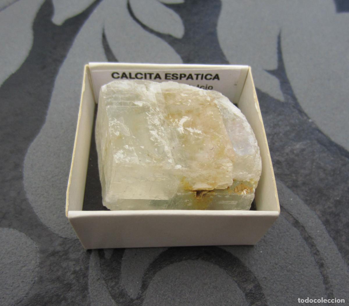 Coleccionismo de minerales: MINERAL CALCITA ESPATICA MINERALES EN CAJA 4X4 CM