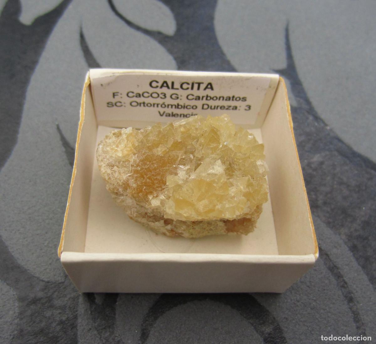Coleccionismo de minerales: MINERAL CALCITA MINERALES EN CAJA 4X4 CM