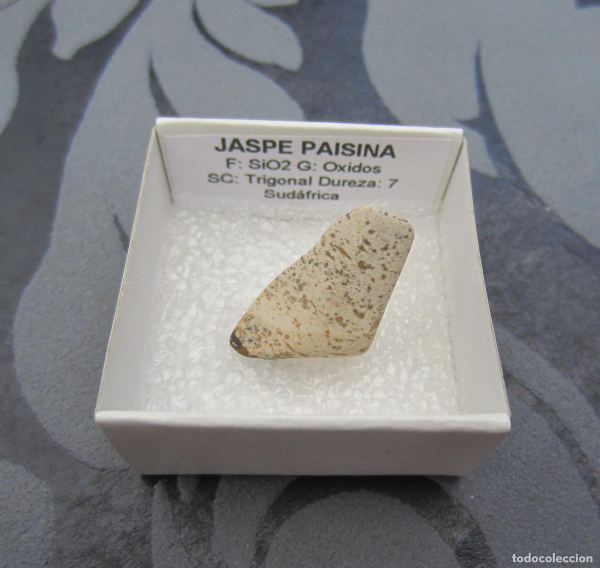 Coleccionismo de minerales: MINERAL JASPE PAISINA MINERALES EN CAJA 4X4 CM