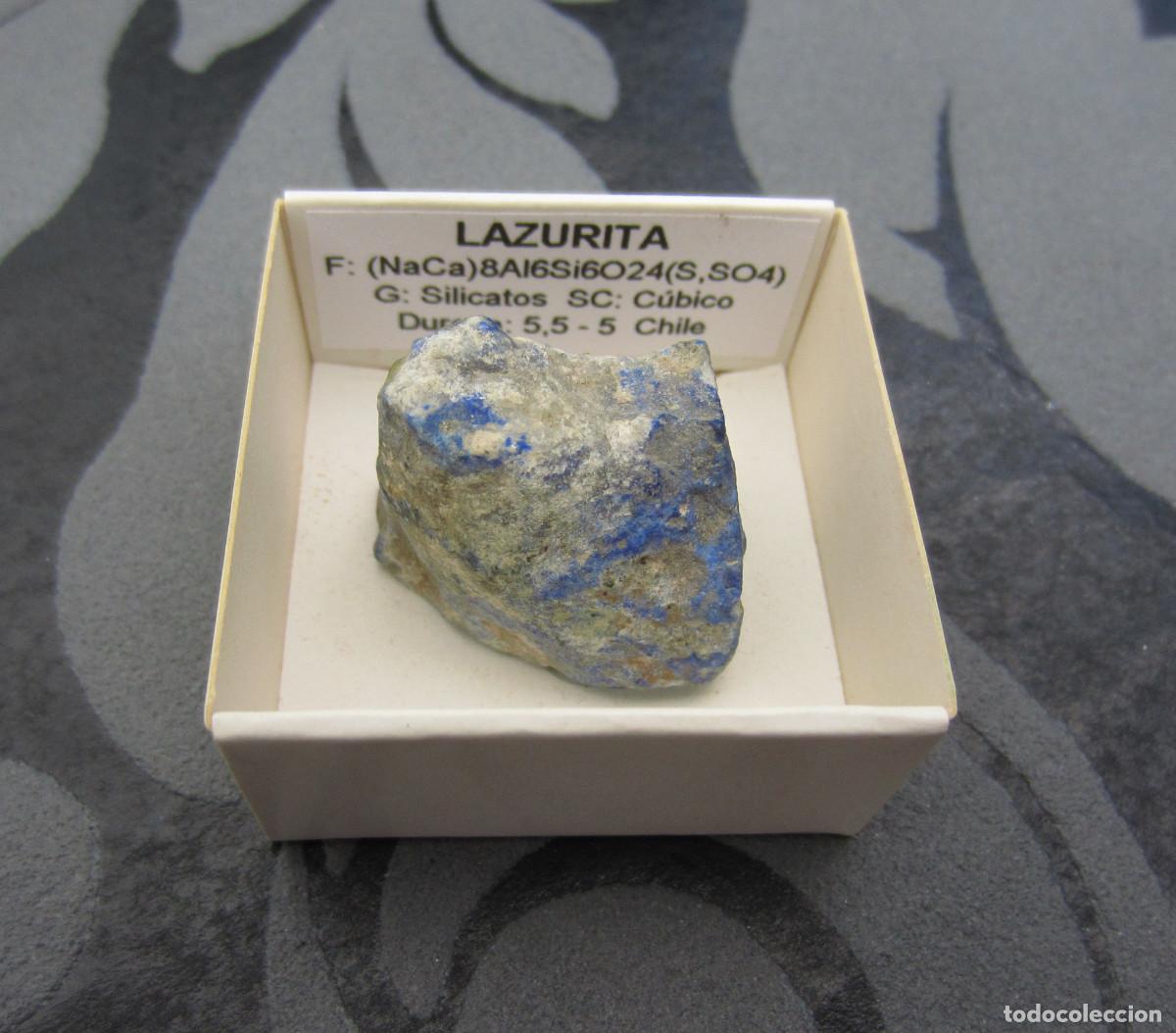 Coleccionismo de minerales: MINERAL LAZURITA MINERALES EN CAJA 4X4 CM