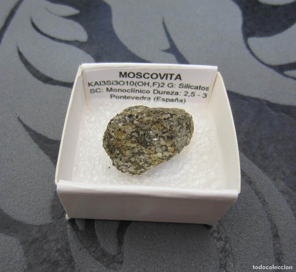 Coleccionismo de minerales: MINERAL MOSCOVITA MINERALES EN CAJA 4X4 CM