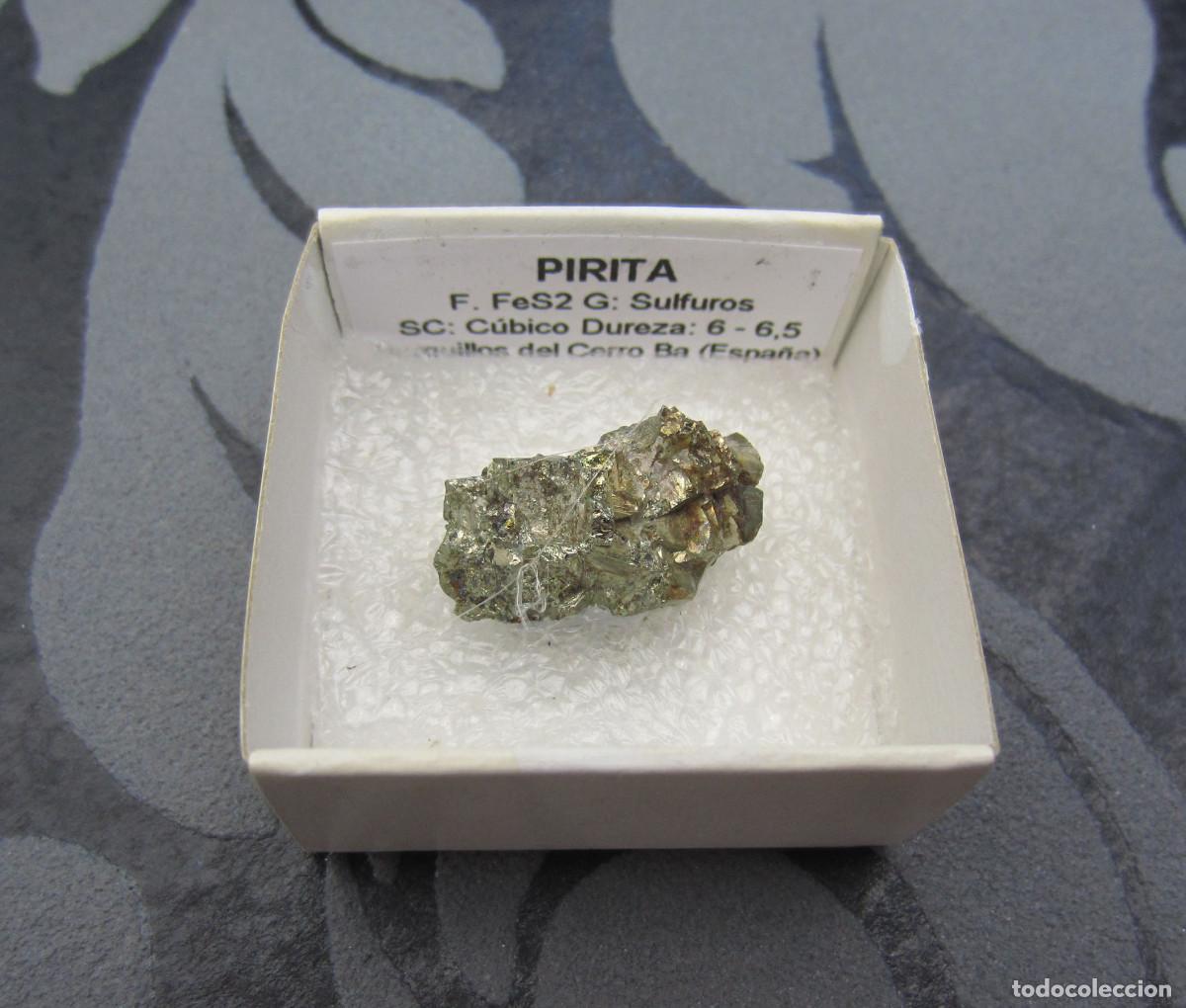 Coleccionismo de minerales: MINERAL PIRITA MINERALES EN CAJA 4X4 CM