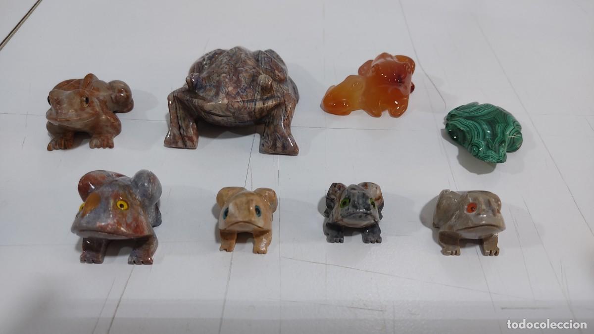 Coleccionismo de minerales: 1231 ANTIGUA COLECCION DE 8 RANAS, VARIOS TAMA&Ntilde;OS, A&Ntilde;OS 80/90