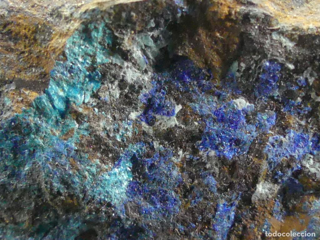 Coleccionismo de minerales: Serpierita y Azurita, Attica, Grecia