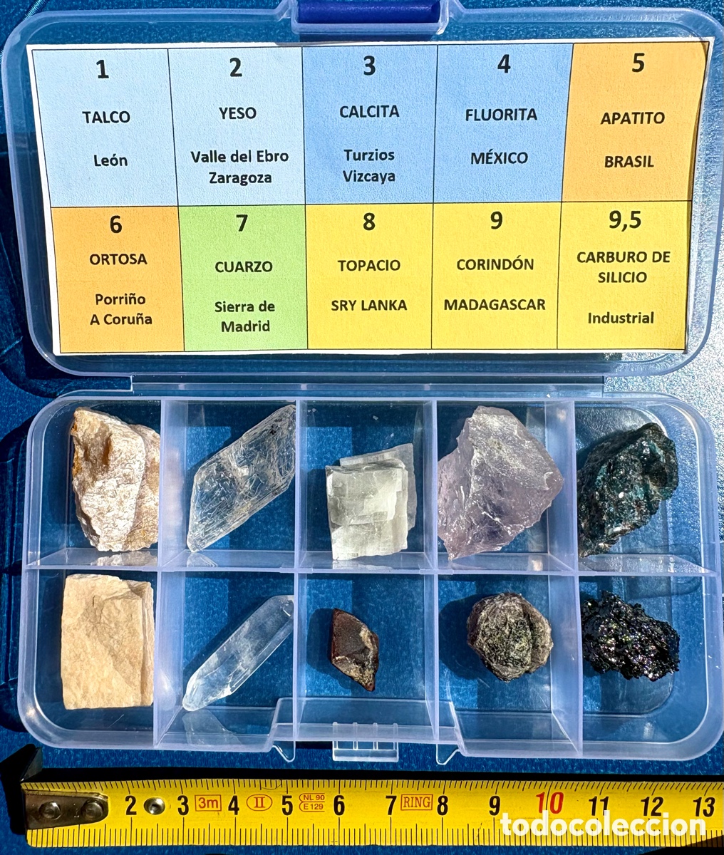 Coleccionismo de minerales: Escala de Dureza de Mohs 10 Minerales