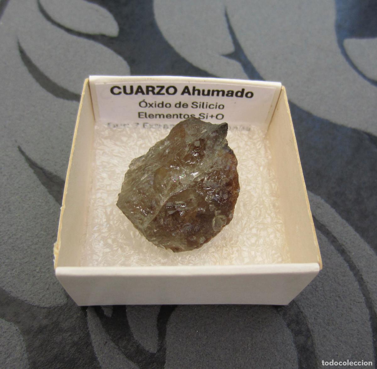 Coleccionismo de minerales: MINERAL CUARZO AHUMADO MINERALES EN CAJA 4X4 CM