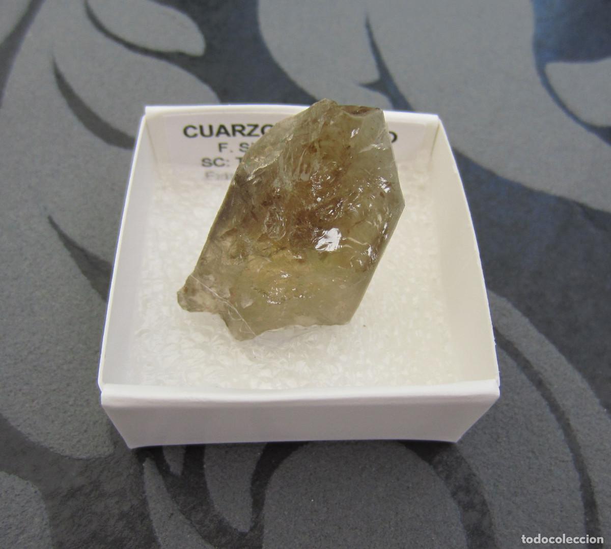 Coleccionismo de minerales: MINERAL CUARZO AHUMADO MINERALES EN CAJA 4X4 CM