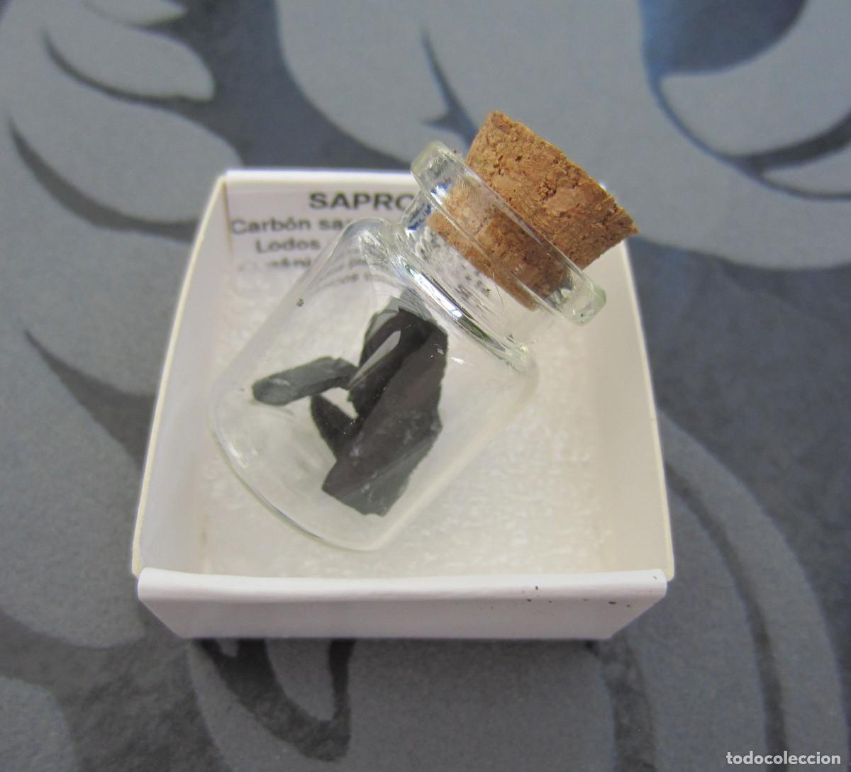 Coleccionismo de minerales: MINERAL ROCAS SAPROPELITA MINERALES EN CAJA 4X4 CM