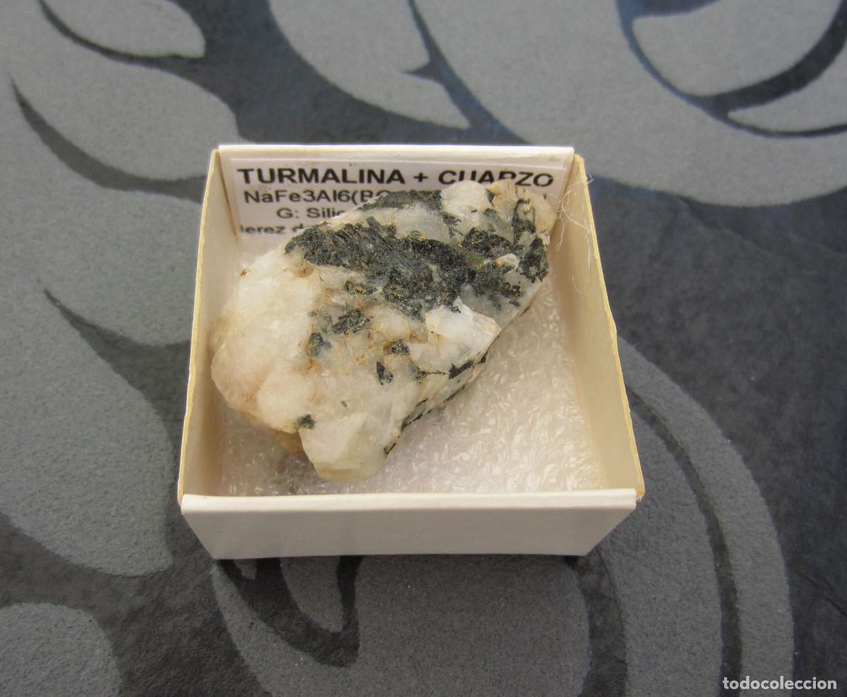 Coleccionismo de minerales: MINERAL TURMALINA MINERALES EN CAJA 4X4 CM