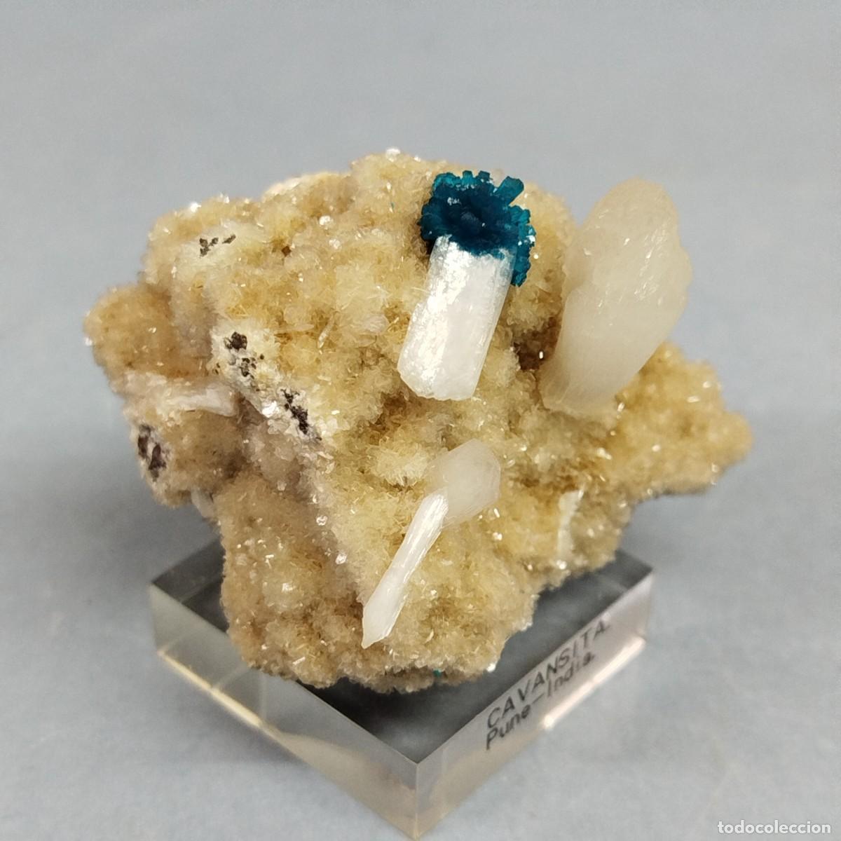 Coleccionismo de minerales: CAVANSITA + ESTILBITA - MINERAL. India