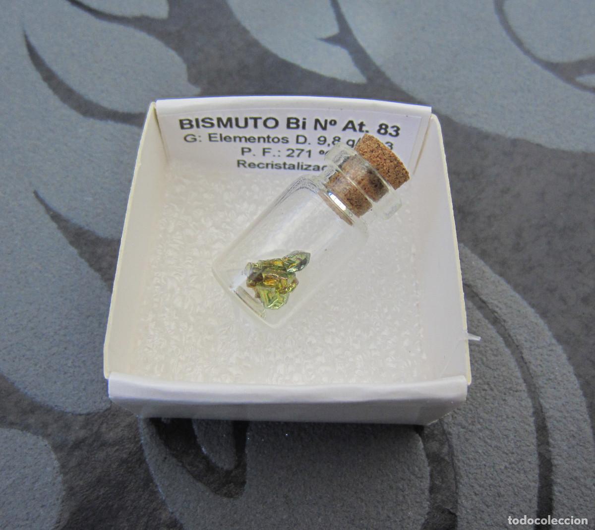 Coleccionismo de minerales: MINERAL ELEMENTOS BISMUTO MINERALES EN CAJA 4X4 CM