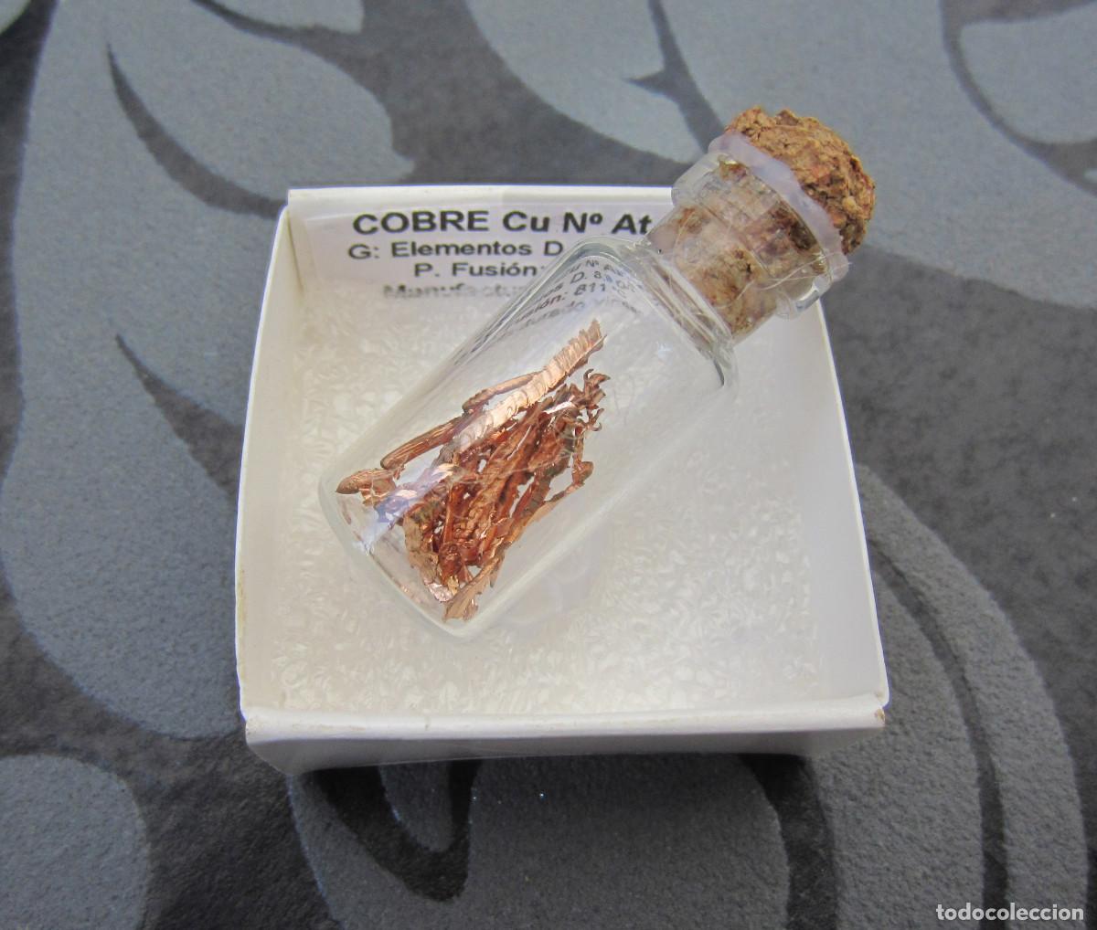 Coleccionismo de minerales: MINERAL ELEMENTOS COBRE MINERALES EN CAJA 4X4 CM