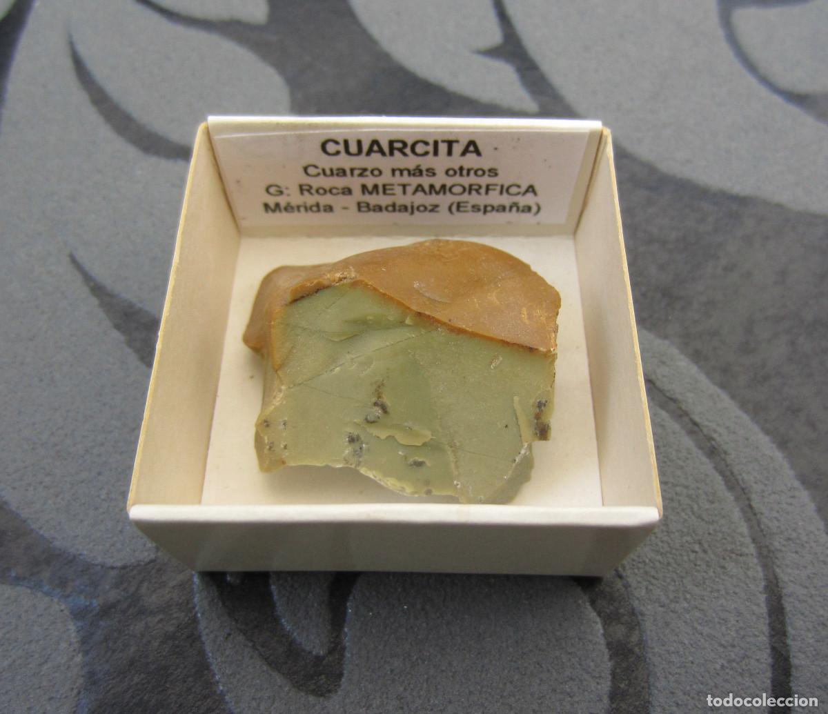 Coleccionismo de minerales: MINERAL ROCAS CUARCITA MINERALES EN CAJA 4X4 CM