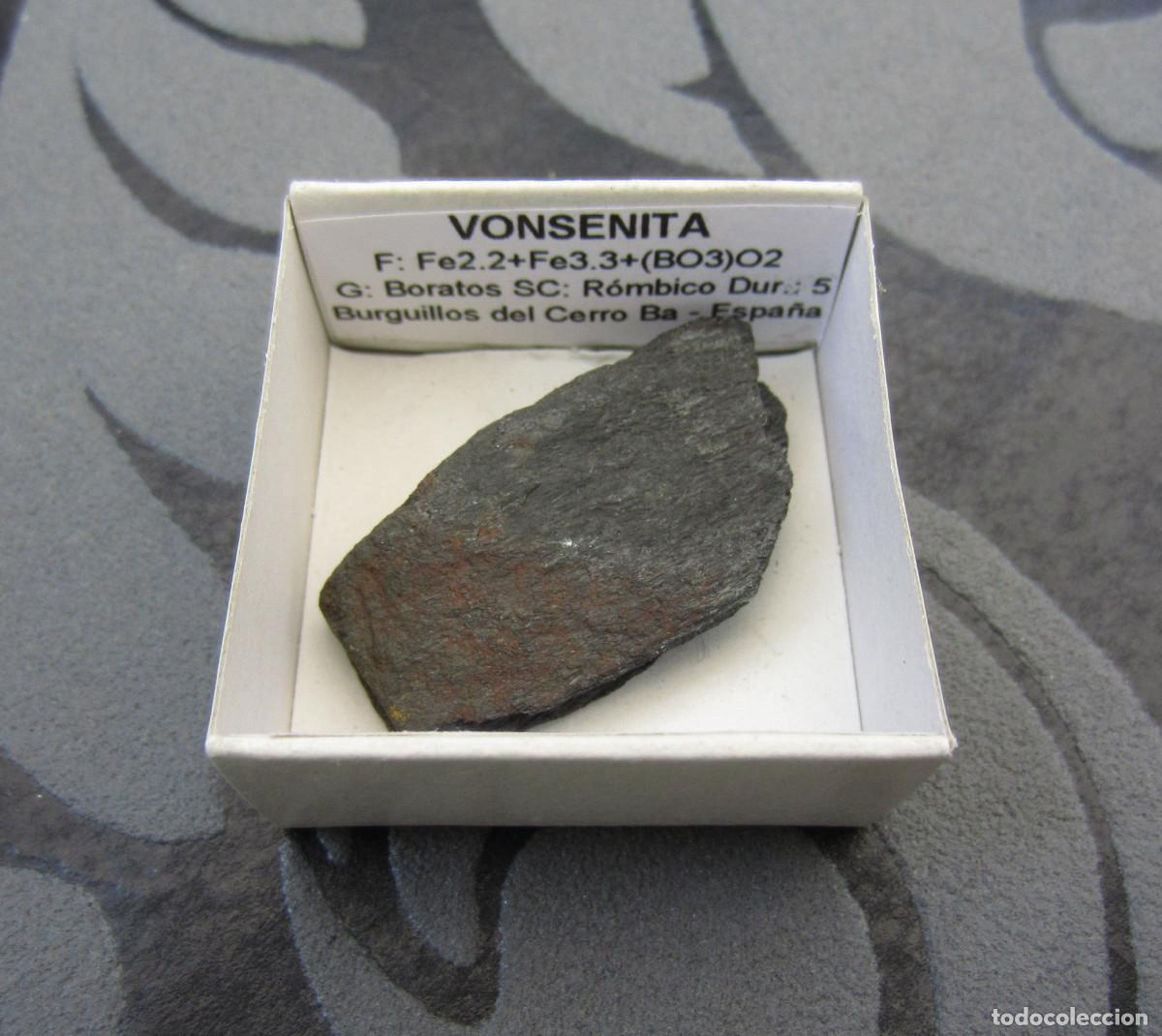 Coleccionismo de minerales: MINERAL VONSENITA MINERALES EN CAJA 4X4 CM