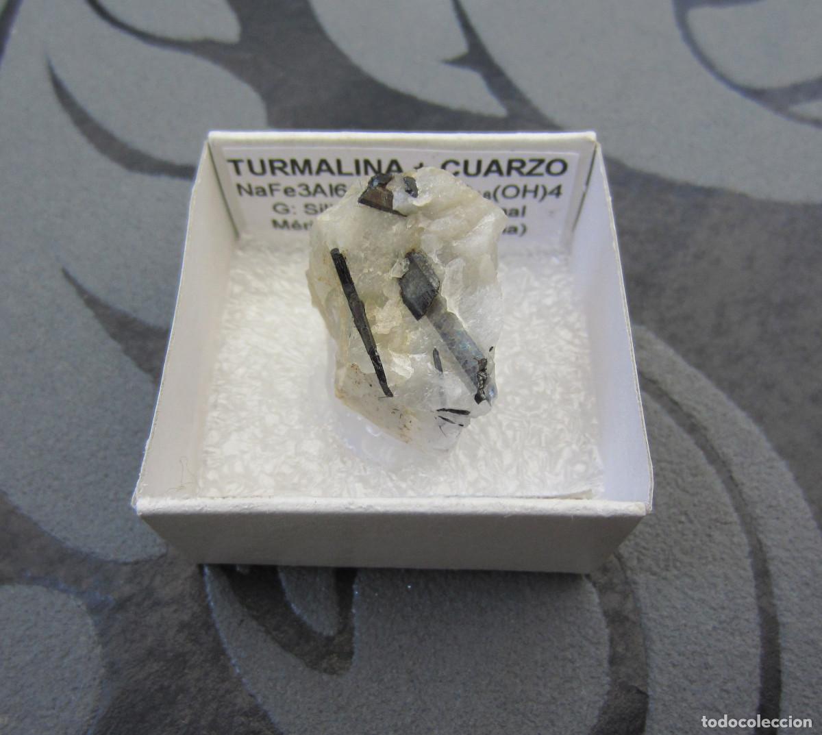 Coleccionismo de minerales: MINERAL TURMALINA MINERALES EN CAJA 4X4 CM